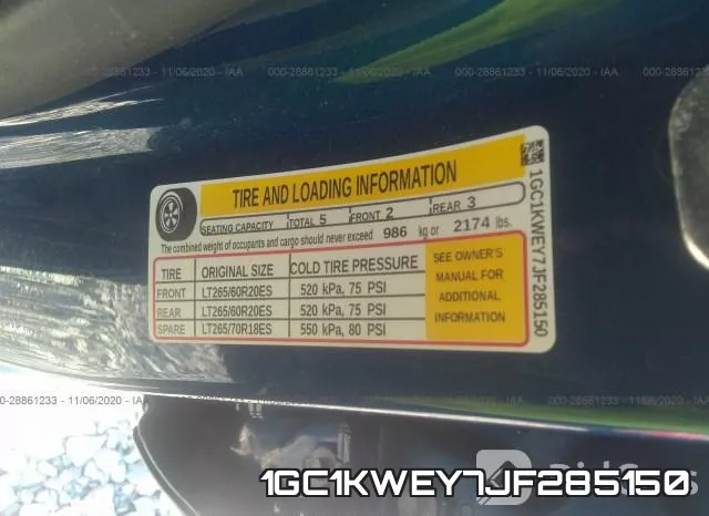 1GC1KWEY7JF285150 фото 10
