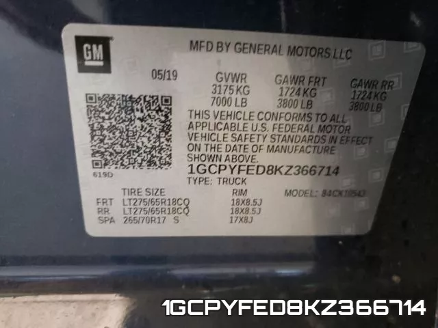 1GCPYFED8KZ366714 фото 2