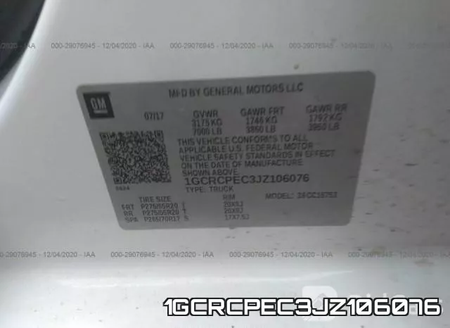1GCRCPEC3JZ106076 фото 10