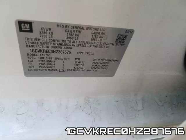 1GCVKREC0HZ287676 фото 2