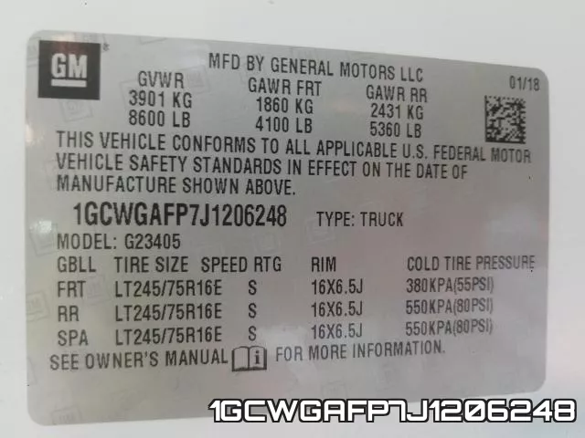 1GCWGAFP7J1206248 фото 2