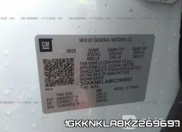 1GKKNKLA8KZ269697 фото 10