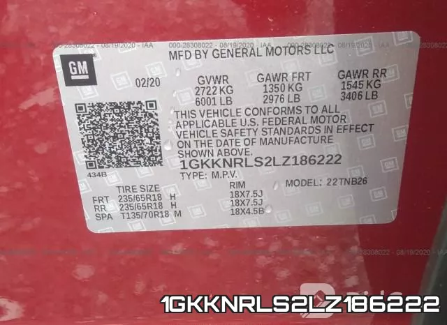 1GKKNRLS2LZ186222 фото 8