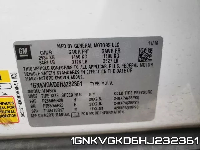 1GNKVGKD6HJ232361 фото 2