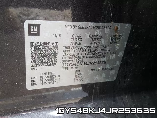1GYS4BKJ4JR253635 фото 2