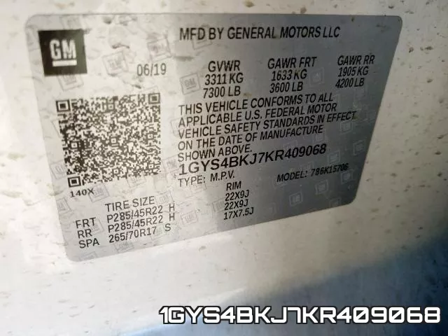 1GYS4BKJ7KR409068 фото 2