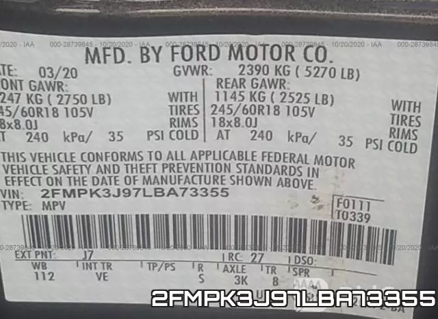 2FMPK3J97LBA73355 фото 10
