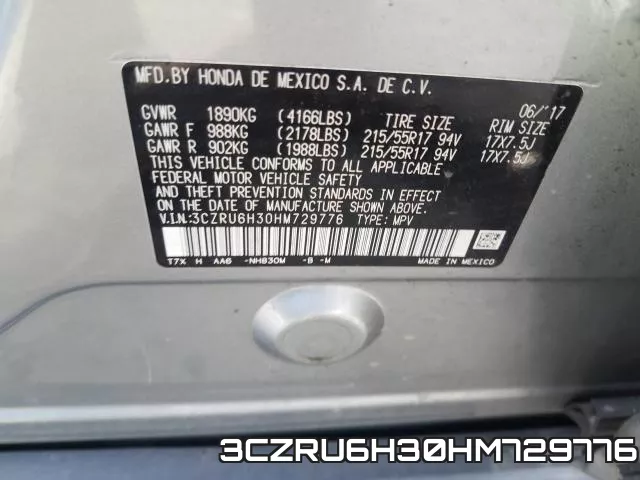 3CZRU6H30HM729776 фото 2