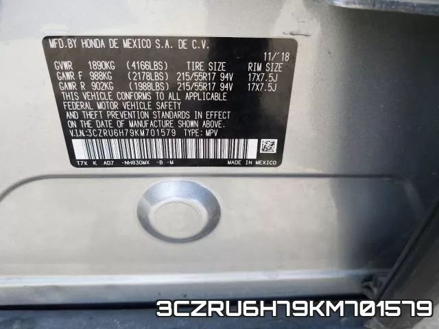 3CZRU6H79KM701579 фото 2