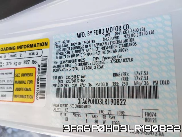 3FA6P0HD3LR190822 фото 2