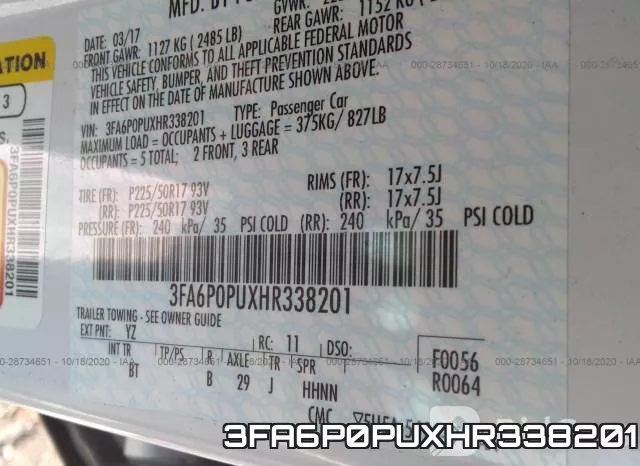 3FA6P0PUXHR338201 фото 10