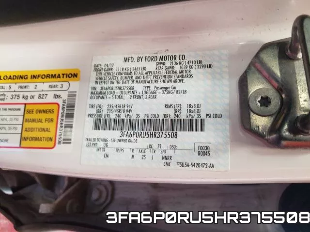 3FA6P0RU5HR375508 фото 2