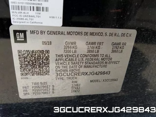 3GCUCRERXJG429843 фото 2