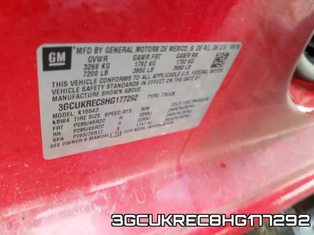 3GCUKREC8HG177292 фото 2
