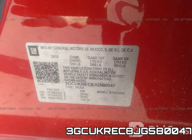 3GCUKREC8JG580047 фото 10