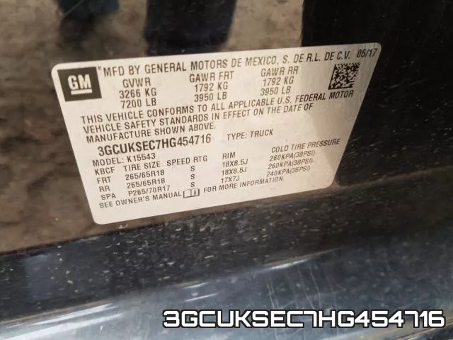 3GCUKSEC7HG454716 фото 2