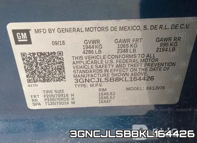 3GNCJLSB8KL164426 фото 10