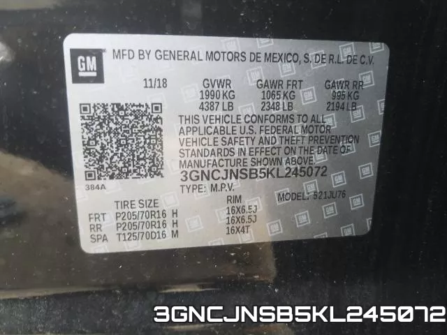 3GNCJNSB5KL245072 фото 2