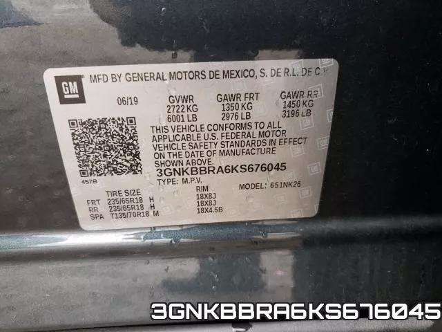 3GNKBBRA6KS676045 фото 2