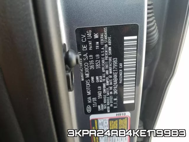 3KPA24AB4KE179983 фото 2