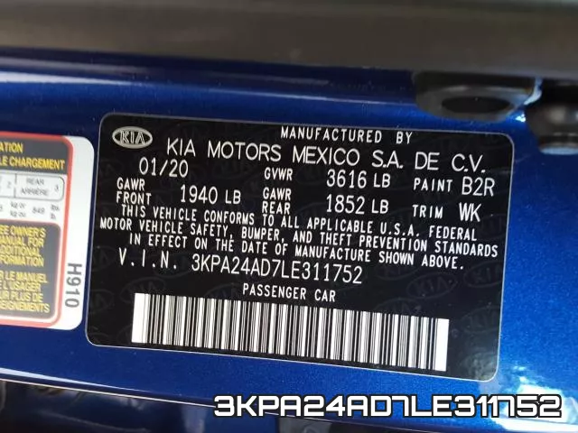 3KPA24AD7LE311752 фото 2
