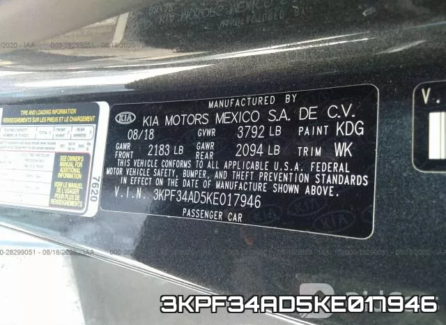 3KPF34AD5KE017946 фото 10
