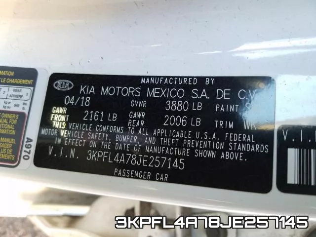 3KPFL4A78JE257145 фото 2