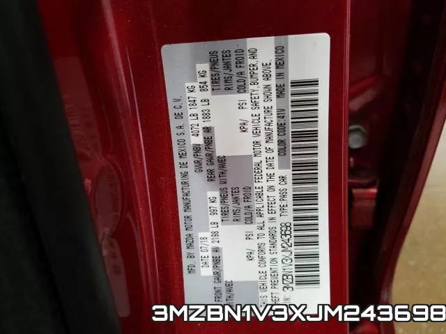 3MZBN1V3XJM243698 фото 2