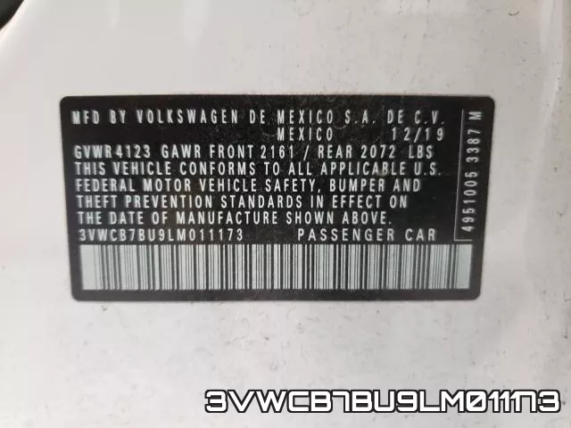 3VWCB7BU9LM011173 фото 2