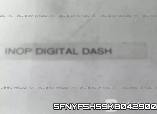 5FNYF5H59KB042900 фото 8