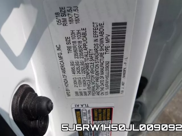 5J6RW1H50JL009092 фото 2
