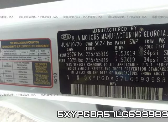 5XYPGDA57LG693983 фото 10