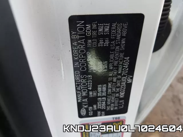 KNDJ23AU0L7024604 фото 2
