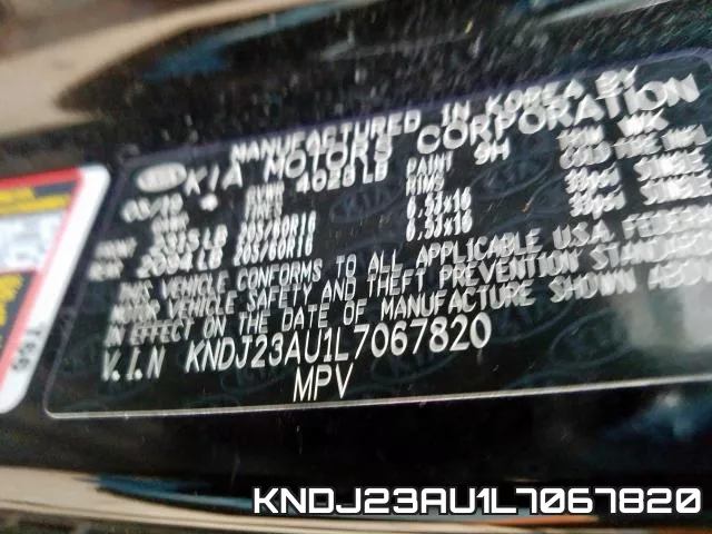 KNDJ23AU1L7067820 фото 2