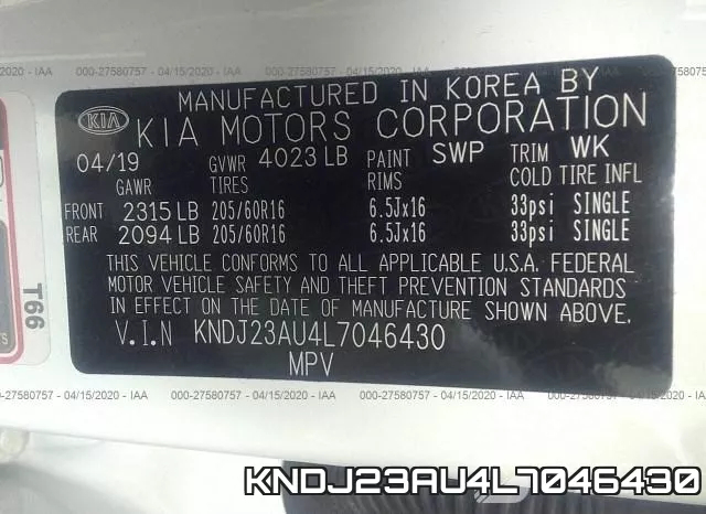 KNDJ23AU4L7046430 фото 10