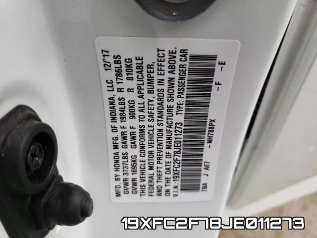 19XFC2F78JE011273 фото 2