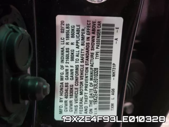 19XZE4F93LE010328 фото 2