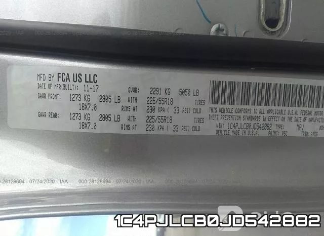 1C4PJLCB0JD542882 фото 10