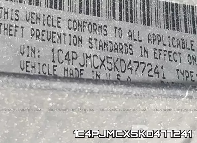 1C4PJMCX5KD477241 фото 10