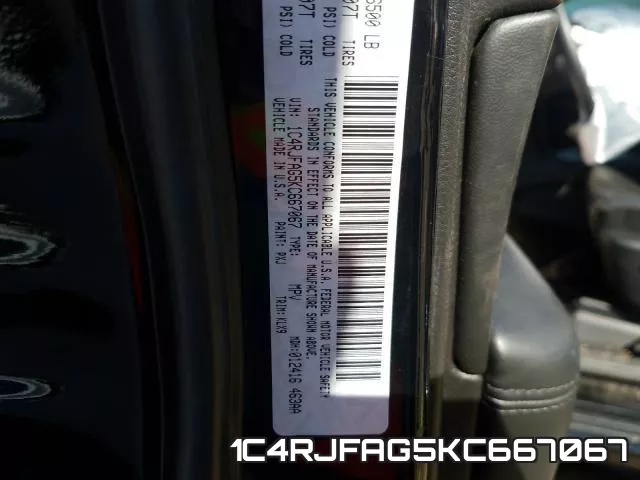 1C4RJFAG5KC667067 фото 2