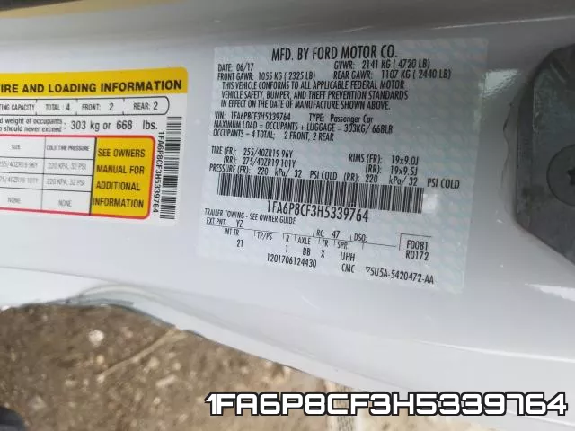1FA6P8CF3H5339764 фото 2
