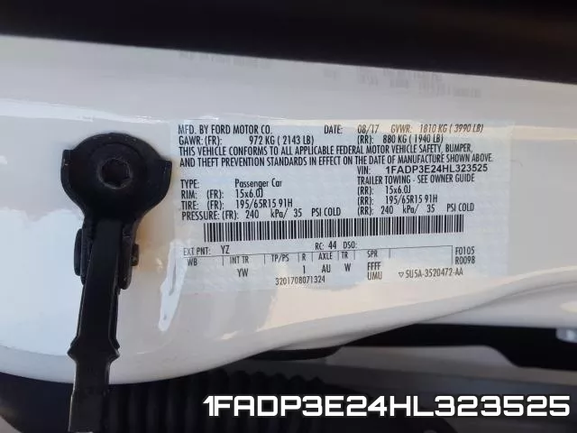 1FADP3E24HL323525 фото 2