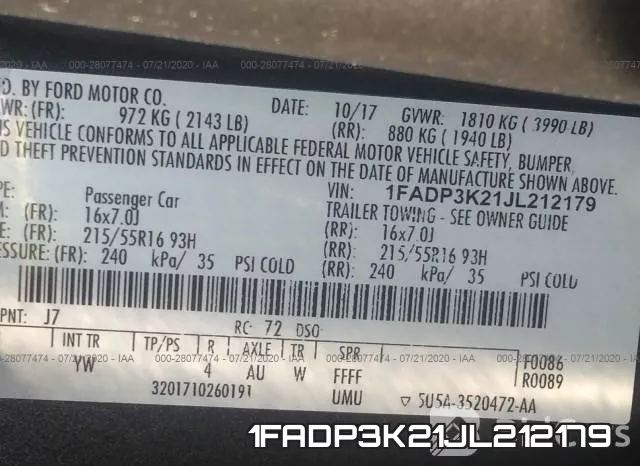 1FADP3K21JL212179 фото 10
