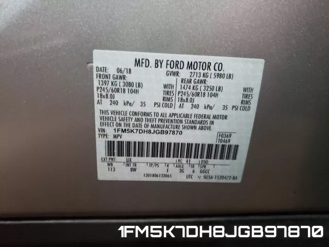 1FM5K7DH8JGB97870 фото 2