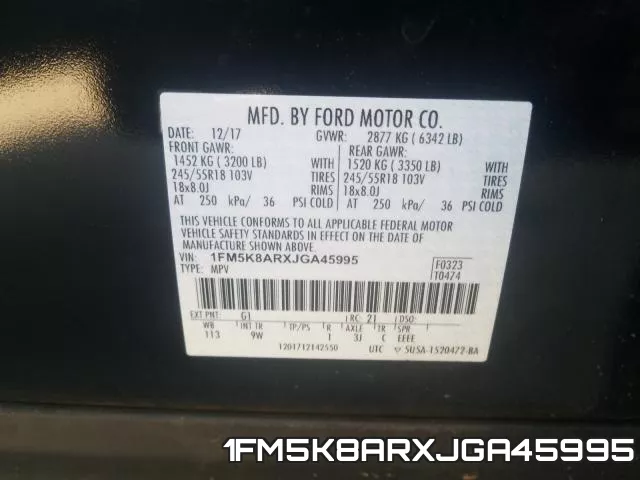 1FM5K8ARXJGA45995 фото 2