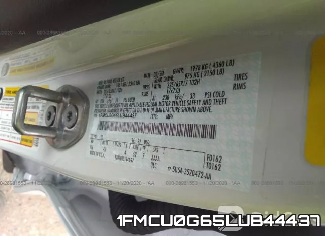1FMCU0G65LUB44437 фото 10