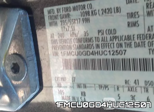 1FMCU0GD4HUC12507 фото 10