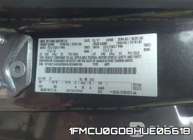 1FMCU0GD8HUE06618 фото 10