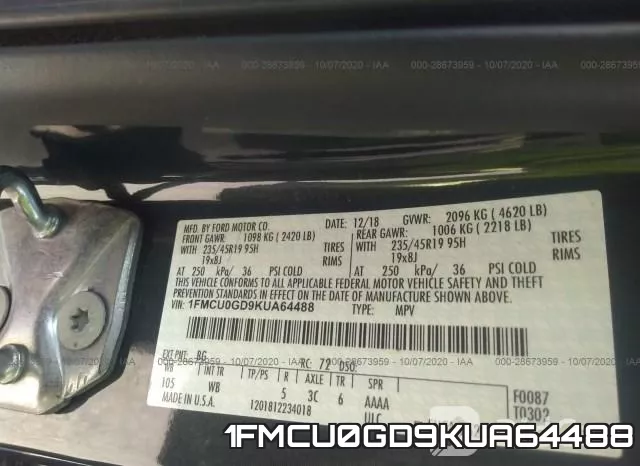 1FMCU0GD9KUA64488 фото 9