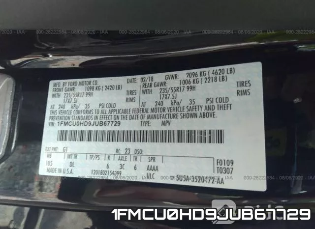 1FMCU0HD9JUB67729 фото 10